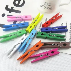 Online Klädnypor, 50-pack Klädnypor för tvättlinor, Tvättklämmor med hållbara yttre ringfjädrar, Blandade färger Klädnypor Plast Anti-