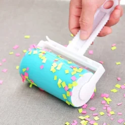 Outlet Klädrulle för tvätt, återanvändbar hårborttagare, dammblått hölje blått täckt