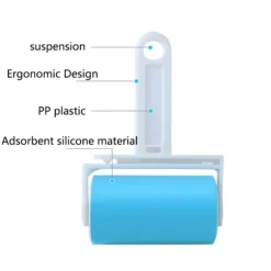 Outlet Klädrulle för tvätt, återanvändbar hårborttagare, dammblått hölje blått täckt