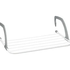 Klädtorkställning - Hängställning för element och balkong, Liten storlek, 3m Stor torkkapacitet, Vit, 50cm Längd