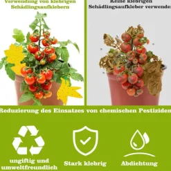 Online INF Klibbig fälla mot bananflugor och skadedjur på krukväxter 60-pack Gul