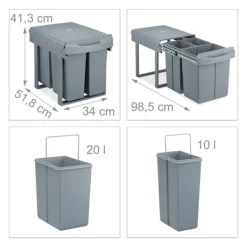 Best RXS Källsortering med 3 sophinkar