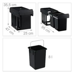 Best B2X Källsortering med 2 st sopkärl