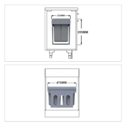 Best B2X Källsortering med 2 st sopkärl