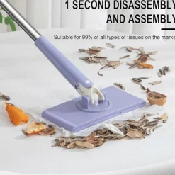 Klämmotyp Tygmopp – Plattmopp för Hushålls Torr- och Våtrengöring, Effektiv Artefakt