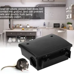 Discount Kompakt inomhus råttfälla musfälla fångstbete låda med lås för hem sjukhus hotell användning