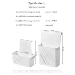 Clearance Kompakt liten stor köksförvaringshink, praktisk, platsbesparande, hängbar köksavfallshink under skåpet, avfallshyllan White small
