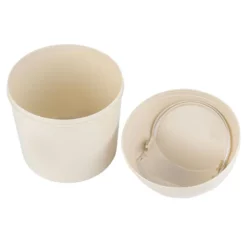 New Kompakt Mini Skrivbords Papperskorg med Lock för Hem Kök Skrivbord Sovrum Vardagsrum Vit