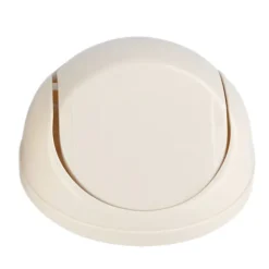 New Kompakt Mini Skrivbords Papperskorg med Lock för Hem Kök Skrivbord Sovrum Vardagsrum Vit