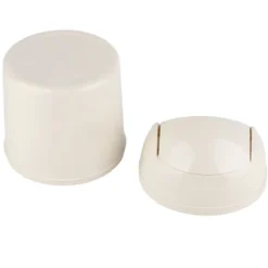 New Kompakt Mini Skrivbords Papperskorg med Lock för Hem Kök Skrivbord Sovrum Vardagsrum Vit