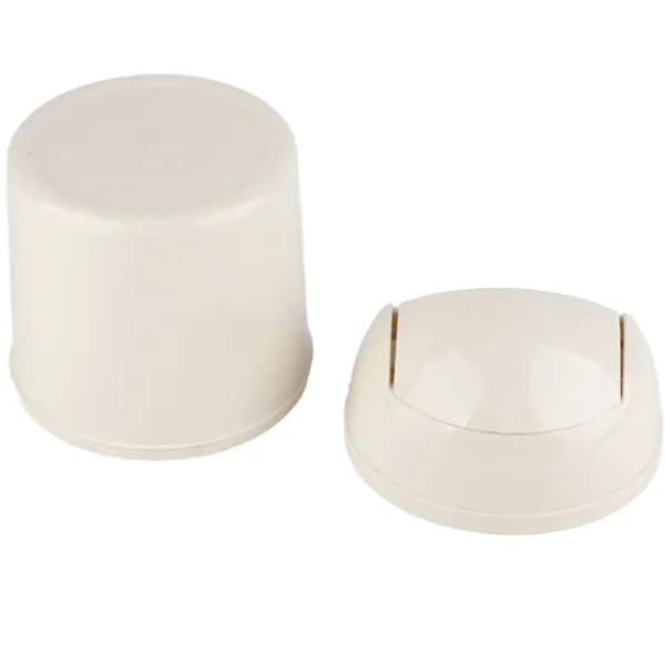 New Kompakt Mini Skrivbords Papperskorg med Lock för Hem Kök Skrivbord Sovrum Vardagsrum Vit