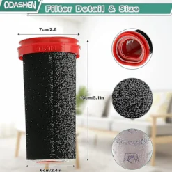 Hot Kompatibelt 3-pack 25,2V/21,6V filter för Bosch Flexxo serie 4 sladdlös dammsugare Bbh32101 etc, ersättning-XS6-