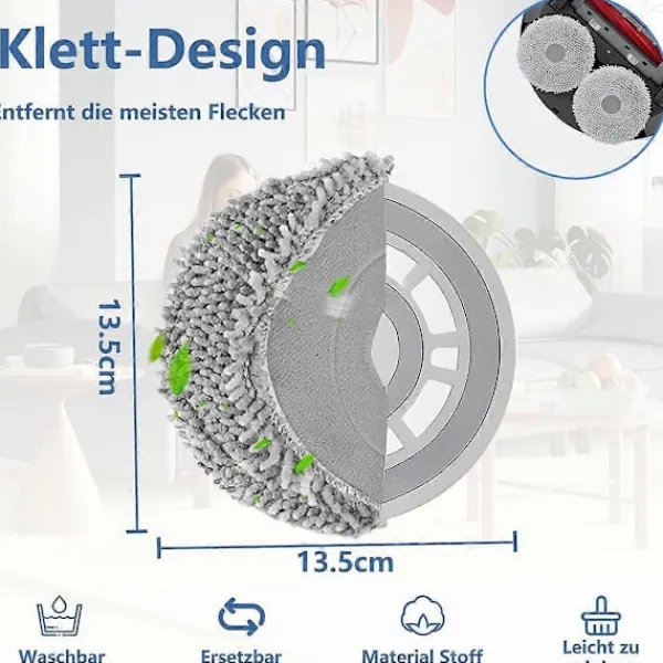 Sale Kompatibla tillbehör med mopp för Q /Qrevo S/Qrevo Master/Qrevo Curve/Qrevo MaxV, tvättbar moppduk