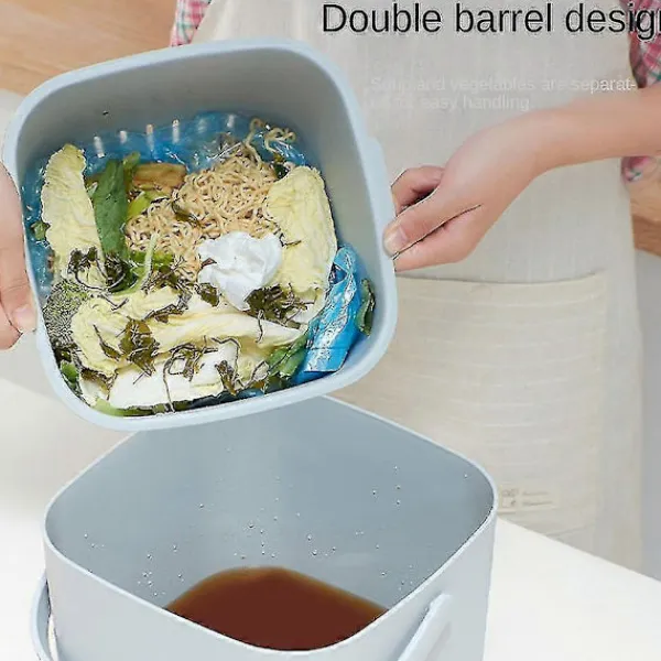 Online Kompostbehållare - för vardagligt organiskt avfall i köket - Luktsäker - Avtagbar innerinsats - Organisk