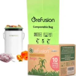 Online Komposterbara påsar för avfallskärl 10l x 100 st Matavfallspåsar Köksavfallspåsar 10 liter