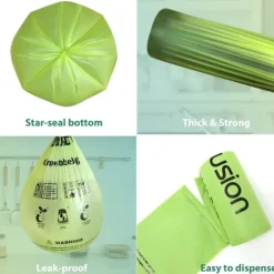 Online Komposterbara påsar för avfallskärl 10l x 100 st Matavfallspåsar Köksavfallspåsar 10 liter