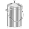 Sale Komposthink för Köksbänk, 5 Liter Rostfri Kompostbehållare Inomhus med Lock, Luktfri Matavfallshink