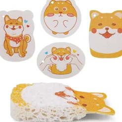 Outlet Komprimerade Cellulosa Köksvampar, 4-pack, Anti-Repiga Glas