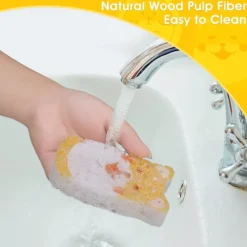 Outlet Komprimerade Cellulosa Köksvampar, 4-pack, Anti-Repiga Glas