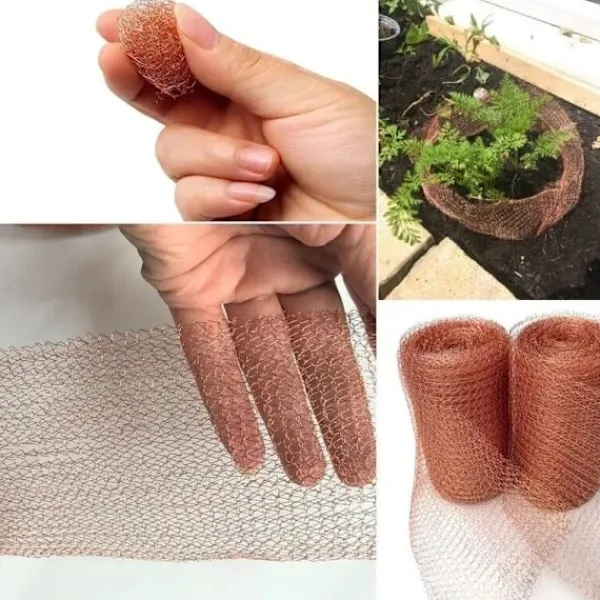 Hot Kopparnät, 1 rulle med 6 meter, mot sniglar, möss, fåglar och nematoder, trädgårdsskydd mot gnagare, stickat kopparnät