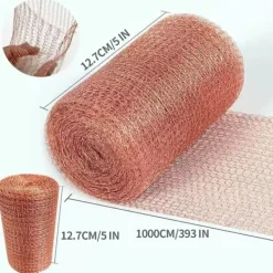 Sale Kopparnät Rulle 127mm x 10m - Hållbar Barriär mot Gnagare och Skadedjur för Inomhusbruk