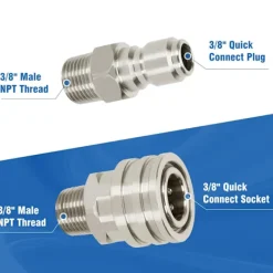 Hot unbranded Korrosionsbeständiga kulventiler DN10 5000PSI för underhåll av högtryckstvättar