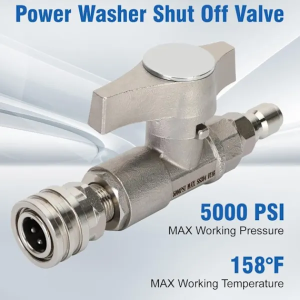 Hot unbranded Korrosionsbeständiga kulventiler DN10 5000PSI för underhåll av högtryckstvättar