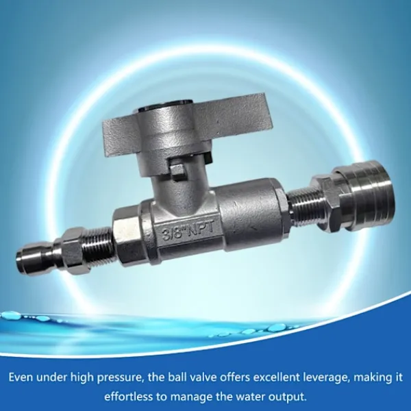 Hot unbranded Korrosionsbeständiga kulventiler DN10 5000PSI för underhåll av högtryckstvättar