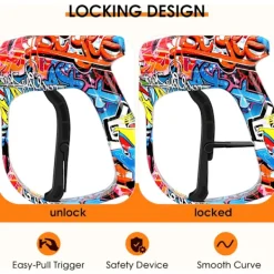 Clearance Kort högtryckstvättpistol med 5 munstycken, 4000PSI rengöringsvapen bil tvätt vattenpistol M22-14mm till 1/4'' slangkoppling