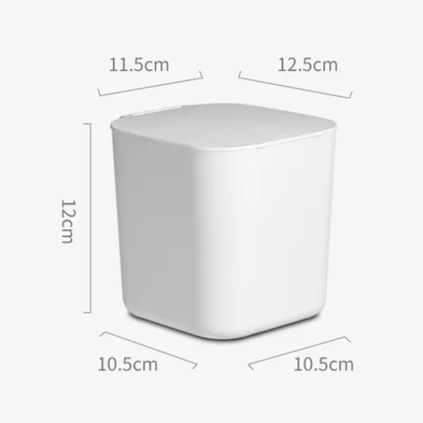Hot J-star Kosmetisk Bin Swing Lock Bin Bord Bin Tärningar Vit
