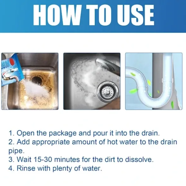 Hot Kraftfull avloppsrengörare med hög effektivitet, avloppsrengöring, luktborttagningspulver -FD20-