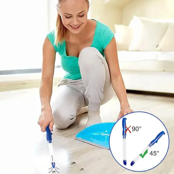 Hot Kraftfull dammsugare för insektsfångst, spindel- och insektsfångare med USB-laddningsbar blå skadedjursbekämpning, handhållen LED-ficklampa för insekter | Fyndiq