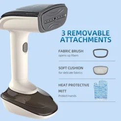 Best Kraftfull handhållen steamer, 1200W med keramisk värmeplatta, 2-i-1 strykning och ångning