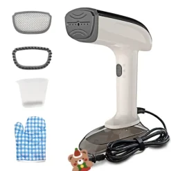 Discount Kraftfull handhållen tygångare, 1200W med keramisk värmeplatta, 2-i-1 strykning och avkalkning