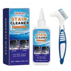 Clearance Kraftfull hushållsfläckborttagningsgel med borste, rengöringsgel för tvättmaskin för fett, rengöringsmedel för badrum och diskhoar 1pc