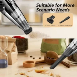 Discount FJORD Kraftfull 120W Sladdlös Handdammsugare, Våt & Torr med Tvättbart HEPA-filter & 5 Tillbehör