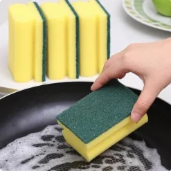 Outlet Kraftig skrubbsvamp, dubbelsidig disktrasa och rengöringssvamp för kök, badrum och hemstädning (8-pack)