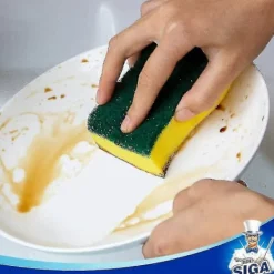 New Kraftig Skrubbsvamp, 6-pack, Storlek: 11 X 7 X 3 Cm, 4.3" X 2.8" X 1.2[D]