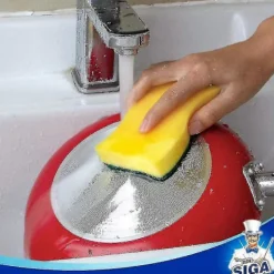 New Kraftig Skrubbsvamp, 6-pack, Storlek: 11 X 7 X 3 Cm, 4.3