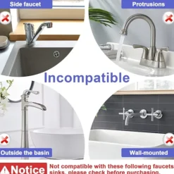 Discount ATELA Kran stänkfångare, mikrofibertyg köksblandare absorberande matta, diskbänk stänkskydd, kran matta för diskbänk, vattenabsorberande matta för kök,