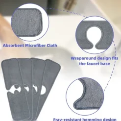 Discount ATELA Kran stänkfångare, mikrofibertyg köksblandare absorberande matta, diskbänk stänkskydd, kran matta för diskbänk, vattenabsorberande matta för kök,