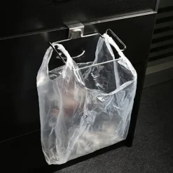 Kreativ Bakdörr Rostfri Skräppåsehållare Hängställning Hylla Förvaringskrok Kökskåp