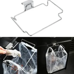 Kreativ Bakdörr Rostfri Skräppåsehållare Hängställning Hylla Förvaringskrok Kökskåp