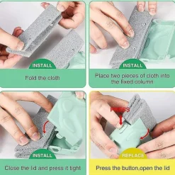 Clearance Kreativ Fönsterfåra Rengöring - 3 st Magiska Fönsterrengöringsborstar, Fönster eller Skjutdörrspår