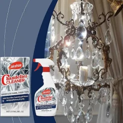 Outlet Kronljuskrona Rengöring Dropptork Spray Kraftfull Kristallrengöring för Kronljuskrona Icke-räfflad Glasrengöring Vätska 2PCs