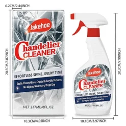 Outlet Kronljuskrona Rengöring Dropptork Spray Kraftfull Kristallrengöring för Kronljuskrona Icke-räfflad Glasrengöring Vätska 2PCs