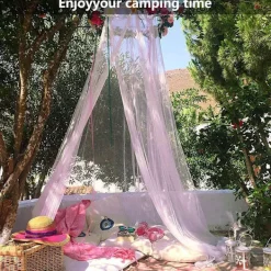 AUGRO Kuppel Myggnät, Säng Myggnät Stor Polyester Myggnät