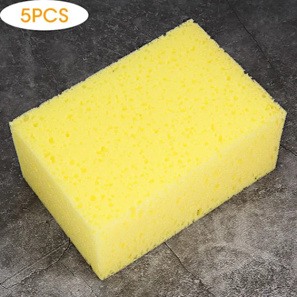 New Kvadratisk Halkfri Svamptvätt Verktyg Handhållen Bil Motorcykel 5-pack