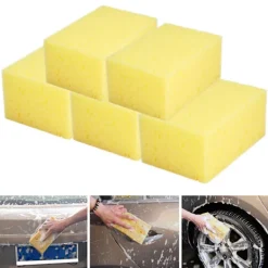 New Kvadratisk Halkfri Svamptvätt Verktyg Handhållen Bil Motorcykel 5-pack