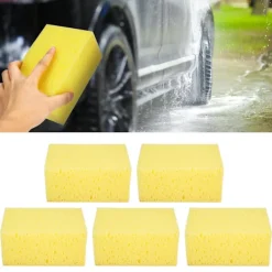 New Kvadratisk Halkfri Svamptvätt Verktyg Handhållen Bil Motorcykel 5-pack